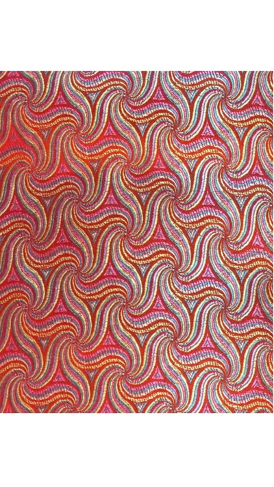 ZJ-HADG  絲綢面料 仿真絲織錦緞 沙發紅木家具坐墊布料 三角條紋枱布  16SJ011  180gsm   50D 側面照